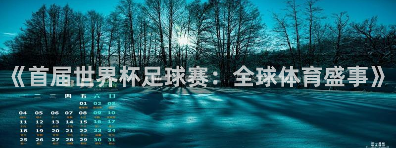 2026世界杯32强对阵图表：《首届世界杯足球赛：全球体育盛事》